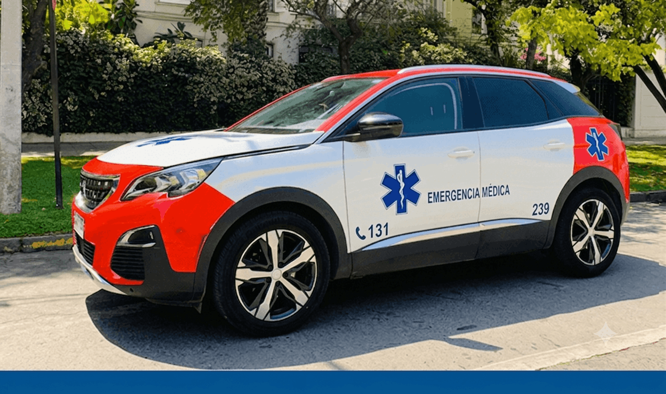 Equipo clínico a bordo de ambulancia